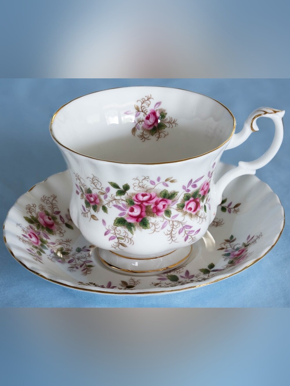 Beautiful Royal Albert Lavender Rose Cup and Saucer Set.  Mint! Made In England!